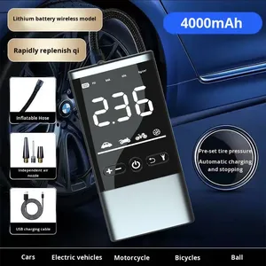 משאבת אוויר ניידת אלחוטית נטענת, מיני מדחס אוויר דיגיטלי לרכב - Product Image 3