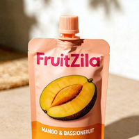 Emballage personnalisé en sachet souple en aluminium de 150 ml de qualité alimentaire avec bec verseur pour boissons, jus et purées (certifié ISO/QS)