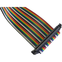 Cable flexible IDC de paso medio de 1.27mm para la serie FX2B, 0.5A 12V, 32-100 pines, compatible con FX2BA, para computadoras y motocicletas personalizadas