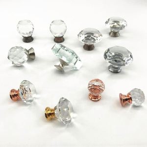 Herrajes de Lujo para el Hogar, Estilo Europeo Simple, Cristal, Oro Rosa, Cobre, Tiradores para Gabinetes, Perillas para Puertas de Armario - Product Image 6
