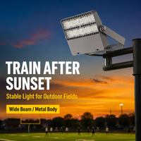 Projecteur LED de stade 100W IP66 AC85-265V 18000lm à deux modules pour terrains de sport extérieurs