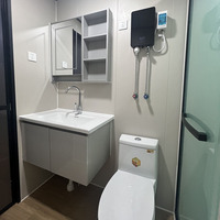 Vivienda Móvil Reutilizable, Apilable, Compartida, Prefabricada, Modular, de Dos Pisos, Expandible, de Acero, para Exteriores