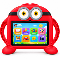 Tablet PC Android 7 Inci untuk Anak, Quad Core, Tablet Edukasi dengan Casing Kartun dan Kamera Ganda