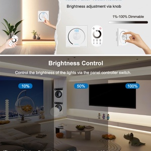 Controlador de Panel de Perilla y Control Remoto Táctil RF, Control Remoto de 1 Canal, Atenuador PWM, Controlador de Pared, Alcance de 30 Metros, 144 W - Product Image 6