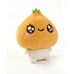 Simpatico Peluche a Forma di <span class=keywords><strong>Aglio</strong></span> con Grandi Occhi e Faccia Sorridente, Regalo per Bambini, Decorazione per Cucina e Compagno di Comfort, Disponibile all'Ingrosso - Product Image 2