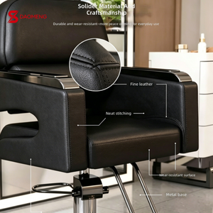 Salon Hairdressing Chair Hydraulic Pump Chair <b>Dyeing</b> Chair Stylists Height Adjustable <b>Leather</b> Beauty Salon Chair for Barber - Product Image 3