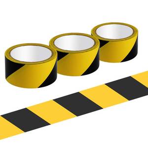 Bande d'avertissement de sécurité en Pvc, mm, aquarium, route, noir, <span class=keywords><strong>jaune</strong></span>, haute viscosité - Product Image 3