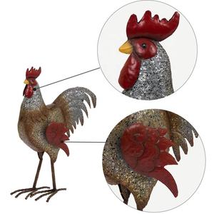 Patung Ayam Jantan logam dekorasi halaman, patung buatan tangan, taman ayam jantan matahari untuk teras luar ruangan - Product Image 3