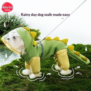 Impermeable para Mascotas con Diseño de Dinosaurio Verde, Cuatro Patas, Varios Tamaños, Ligero, Fácil de Usar, Protección para la Cola, Cómodo - Product Image 5