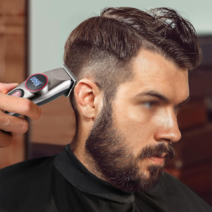 WINNING STAR-Afeitadora eléctrica para hombres, cortadora <span class=keywords><strong>de</strong></span> <span class=keywords><strong>pelo</strong></span> <span class=keywords><strong>de</strong></span> barbero inalámbrica <span class=keywords><strong>de</strong></span> cristal líquido, novedad <span class=keywords><strong>de</strong></span> 2017 - Product Image 2