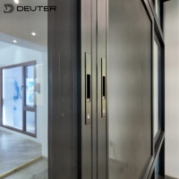 Ventanas Corredizas de Aluminio con Protección Contra Lluvia Intensa, Tres Rieles, Pantalla de Seguridad Extraíble, Doble Acristalamiento para Proyectos de Viviendas Tropicales