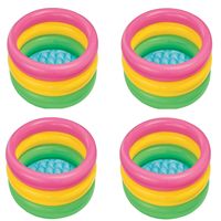 Intex 58924 piscine gonflable ronde colorée pour enfants, 3 anneaux lumineux de coucher de soleil