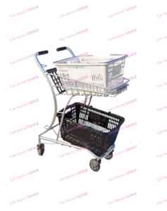 Chariot de courses en aluminium fini par sablage et oxydation, chariots de courses japonais finis par sablage et oxydation - Product Image 5