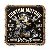 Patchs brodés sur le thème des motards, badges thermocollants vintage pour motards, appliques de moto pour accessoires vestimentaires