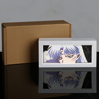 Nouvelle conception de boîte à lumière LED avec motifs personnalisés, affiche encadrée de figurines d'anime en feuille lenticulaire 3D