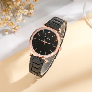 Fashionable Women's Quartz <b>Watch</b>, Ceramic <b>Watch</b> for Women, <b>Black</b> and White, Student Trendy Ladies' Bracelet <b>Watch</b> - Product Image 2