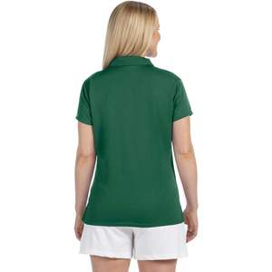 Camiseta Deportiva Personalizada para Mujer, Color Verde Oscuro, Corte Holgado, Corta, Transpirable, con Decoración de Logotipo Tejido - Product Image 3