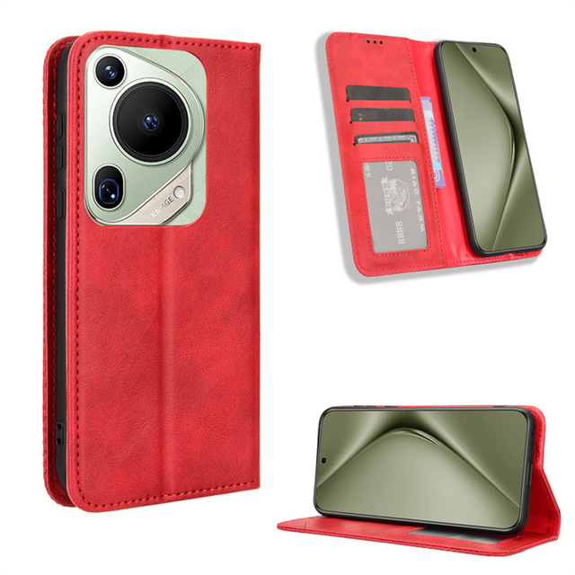 Retro Flip Wallet Leather Case Cover for Huawei Pura 70 5G