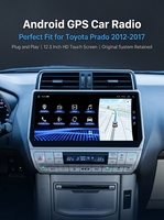 Lecteur Android pour voiture avec caméra 360 degrés, écran tactile automatique, GPS, DSP, lecteur CD pour Land Cruiser Prado 150 2010-2016