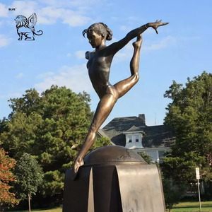 Blve Landschap Decoratieve Hedendaagse Kunst Metalen Koper Naakt Meisje Standbeeld Levensgrote Bronzen Messing Sexy Vrouw Sculptuur - Product Image 4