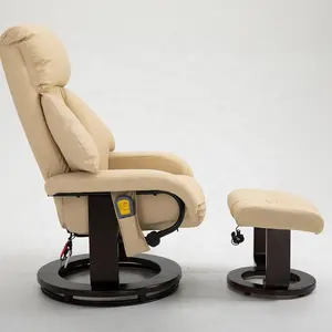 Кресло для телевизора из искусственной кожи с откидной спинкой и функцией массажа