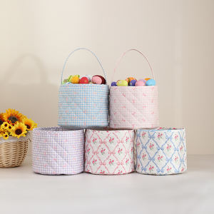 Panier <span class=keywords><strong>de</strong></span> rangement <span class=keywords><strong>de</strong></span> Pâques, organisateur matelassé à main, cadeau <span class=keywords><strong>de</strong></span> Pâques, fournitures <span class=keywords><strong>de</strong></span> fête, panier <span class=keywords><strong>de</strong></span> Pâques en polyester, achat en gros pour enfants - Product Image 1