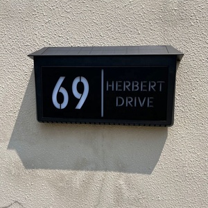 Numéros de maison solaires personnalisés, enseigne d'adresse personnalisée, éclairage solaire, charge solaire, haute luminosité, décoration extérieure - Product Image 2