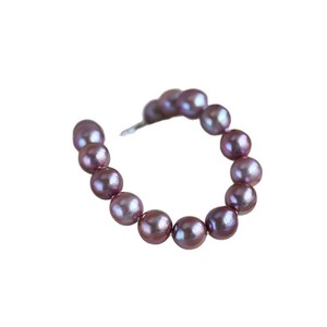 Grand bracelet en fil élastique pour femmes, perle violette, 10-11mm, rond, d'eau douce, élégant, pour toutes les occasions - Product Image 5