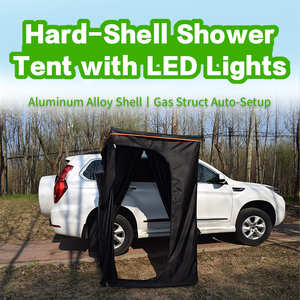 Nouvelle conception de tente de <span class=keywords><strong>douche</strong></span> latérale pour voiture <span class=keywords><strong>avec</strong></span> coque en aluminium <span class=keywords><strong>et</strong></span> éclairage LED pour camping, toilettes <span class=keywords><strong>et</strong></span> bain - Product Image 1
