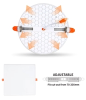 Panneaux LED réglables 9W 18W 24W 36W 48W, rétroéclairés, sans cadre, SKD
