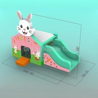 Château Gonflable Pâques Lapin avec Toboggan et Aire de Saut pour Enfants – Idéal Événements Extérieurs et Fêtes – PVC Robuste – Vente en Gros