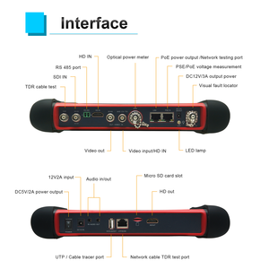 7 inch touchscreen <span class=keywords><strong>cctv</strong></span> <span class=keywords><strong>tester</strong></span> für 8MP TVI TVI CVI AHD SDI EX SDI/IP/Analog kamera <span class=keywords><strong>video</strong></span> <span class=keywords><strong>tester</strong></span> - Product Image 2