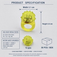 Bague LED Lumineuse Fraise Colorée – Nouveauté Fantaisie pour Fêtes, Festivals, Événements, Cadeaux et Souvenirs