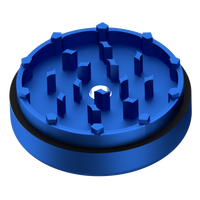 Vente chaude Moderne 3 Pièces En Aluminium Brillant Coupe En Céramique Herb Grinder Manuel Fumer Dispositif
