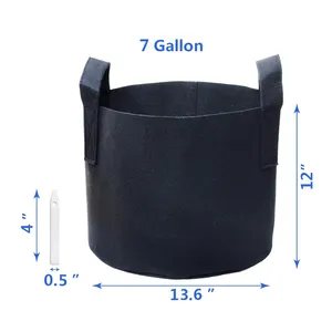 Heavy Duty 300G verdickte Filz Pflanze Stoff Töpfe Behälter mit haltbaren Griffen für Garten Indoor Grow Bags