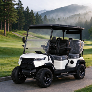 GRENTEK 4 Seater Electric Sightseeing Cart Lithium <b>Battery</b> Scenic <b>Spot</b> Tour Golf Cart - Product Image 1