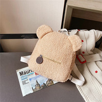 Nouveau QF peluche unisexe enfants sacs à bandoulière automne hiver Style coréen léger Polyester sac à dos en plein air voyage mignon