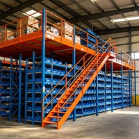 Plateforme de travail modulaire robuste pour entrepôt avec protection anticorrosion et rayonnage à palettes, conception gratuite