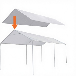 Abri de voiture en métal 10 x 20 pieds, remplacement de la structure de <span class=keywords><strong>carport</strong></span>, abri de stationnement, tente de garage, <span class=keywords><strong>bâche</strong></span> supérieure (seulement la structure de couverture, la <span class=keywords><strong>bâche</strong></span> n'est pas incluse) - Product Image 3