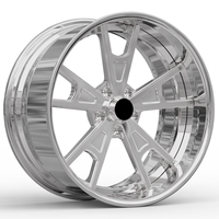 Jantes en alliage forgé à cinq branches personnalisées GS 5x112 5x114.3 5x120 18 19 20 22 21 23 24 pouces avec électroplaqué blanc pour Chevelle
