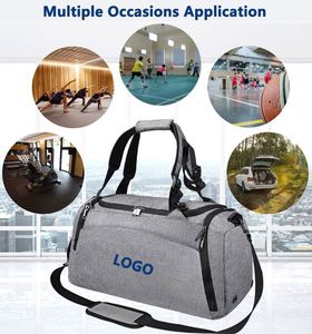 Bolsa de Viaje Impermeable para Gimnasio, Bolsa de Fin de Semana para Hombre y Mujer, Mochila con Compartimento para Zapatos, Bolsa de Viaje de 40L - Product Image 5