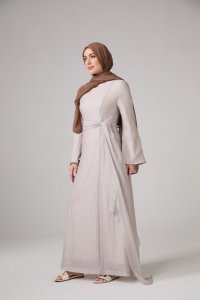 Robe Abaya Modeste pour Femme, Douce, Simple, Unie, Maxi Kaftan à Plumes pour la Prière de l'Aïd, Vêtements Musulmans pour Femmes - Product Image 4
