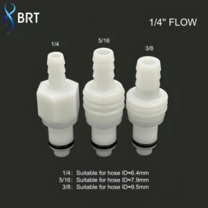 Raccord rapide en plastique BRT 1/4 pouce femelle en POM avec joint torique EPDM pour systèmes d'appareils médicaux et esthétiques - Product Image 4