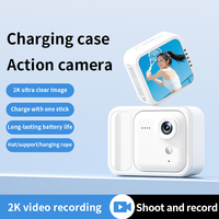 Caméra d'action HD 2K au design léger, longue autonomie de batterie, caméra miniature de poche à fixation magnétique pour l'extérieur