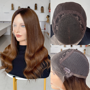 High Density <b>Long</b> Hair Glueless HD Lace Front <b>Wig</b> Per Plucked HD Lace Front for White #O1B-2-4 - Product Image 4