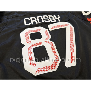 Sidney Crosby # Jersey de Hockey Canadiense 87 Rojo Negro Blanco Completamente Cosido Uniforme Masculino - Product Image 6