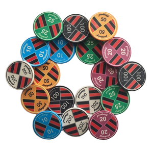 Vente en gros de jetons de poker Texas Hold'em <span class=keywords><strong>Monte</strong></span> <span class=keywords><strong>Carlo</strong></span> en céramique Jetons de cartes d'échecs rectangulaires - Product Image 1