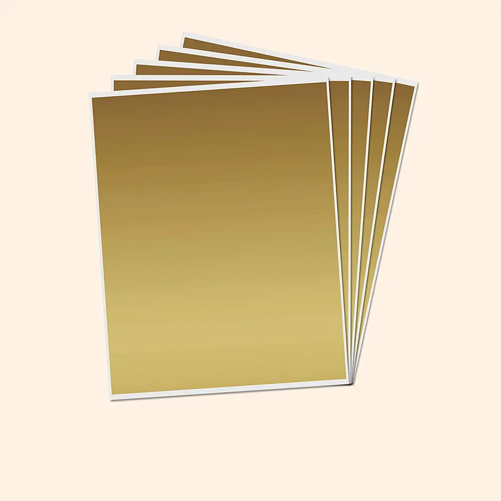 Günstige Preis blätter A4 Gold Scratch Off Aufkleber Etiketten groß für DIY Blatt Karten Geschenke Taschen