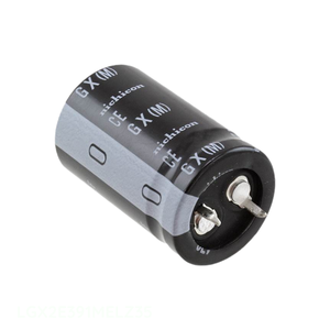 ตัวเก็บประจุแบบมีรูสำหรับผ่านช่องเก็บ LGX2E391MELZ35สารส้ม390 uF 20% 250V Snap th 390 uF - Product Image 1