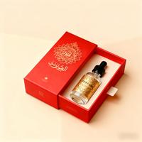 Boîte à tiroir rigide en carton de luxe personnalisée de Dubaï avec fermeture magnétique, portable, écologique, pour parfum et huile cosmétique, avec insert